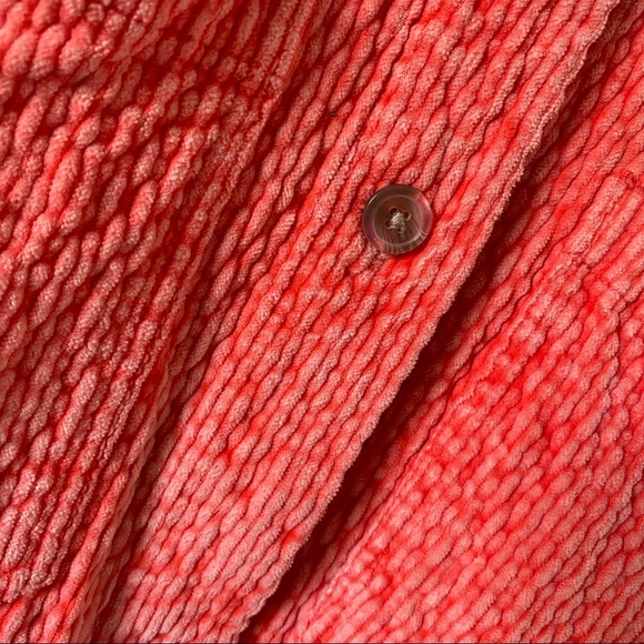 BDG Urban Outfitters Womens Size L Jacket Neon Pink Button Down Collared Sweater - Picture 7 of 13